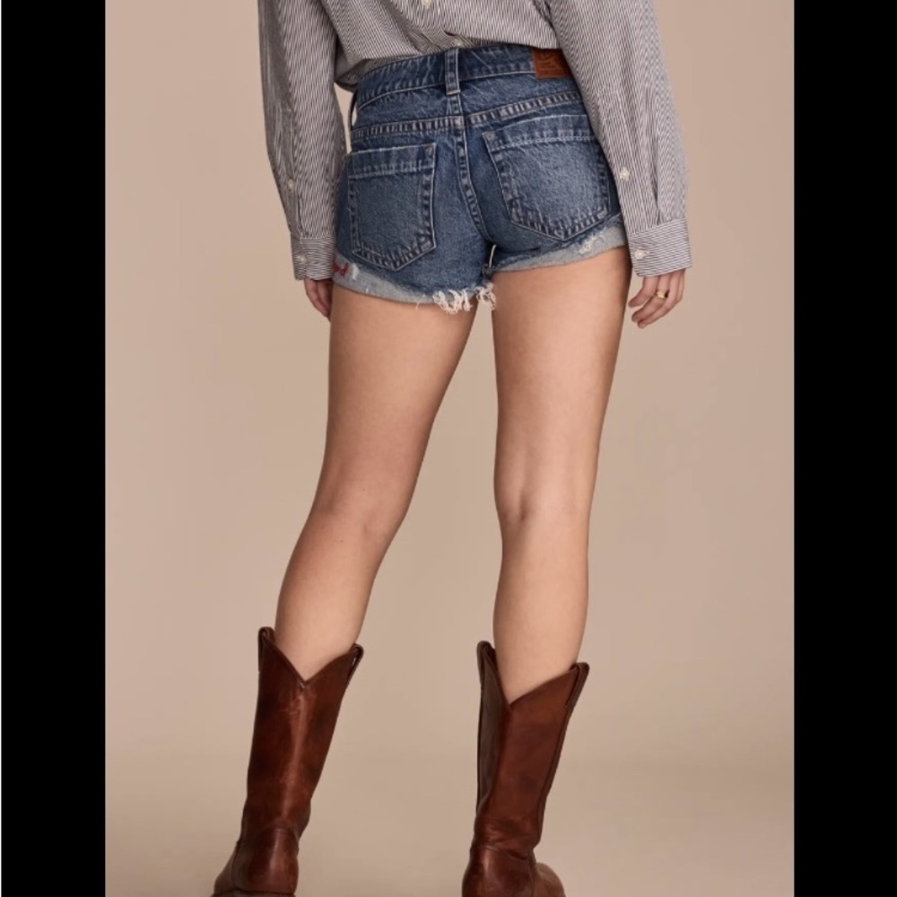 Lucky Brand Blue Jean Shorts Distressed Casual - Picture 1 of 12